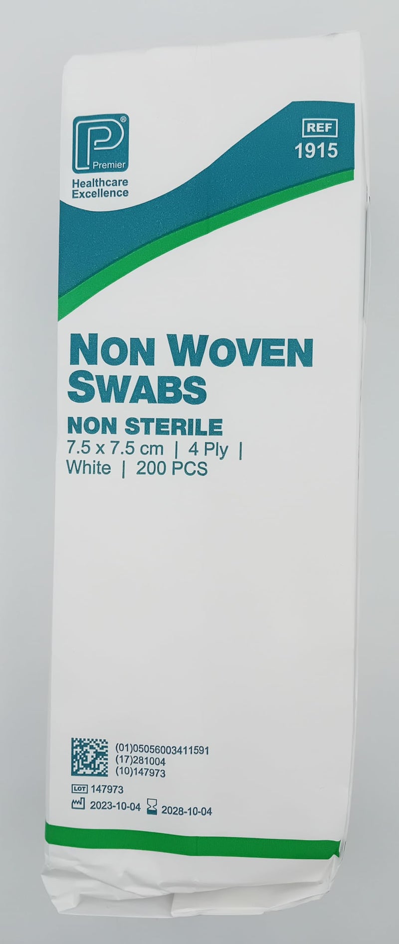 Non-Sterile Gauze Swabs | 4-Ply | Soft Non-Woven Material | Pack of 200 | Highly Absorbent First Aid Supplies for Wound Care, Cleaning, and Dressing (7.5cm x 7.5cm (Pack of 200))